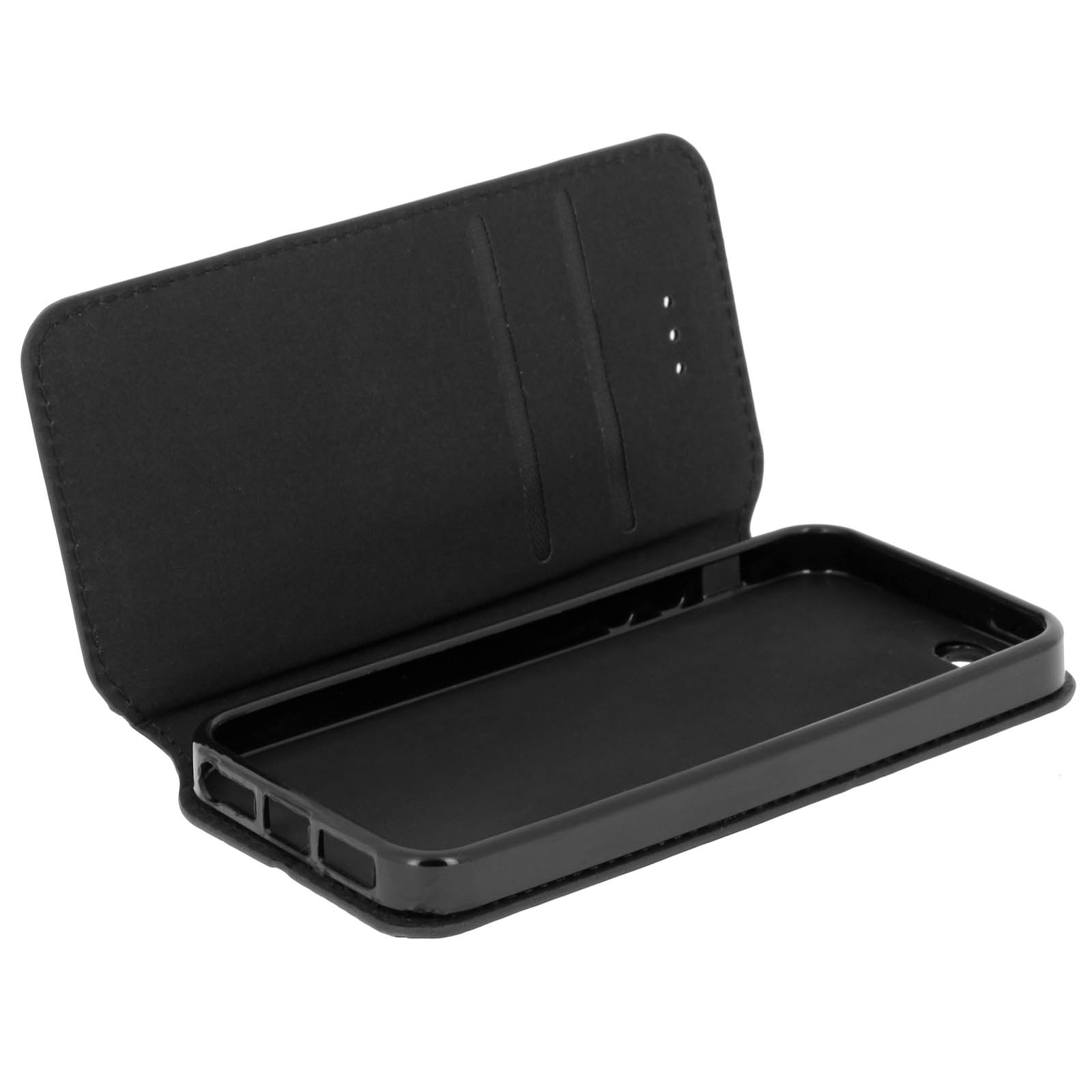 Etui Portefeuille Noir iPhone SE, 5S, 5