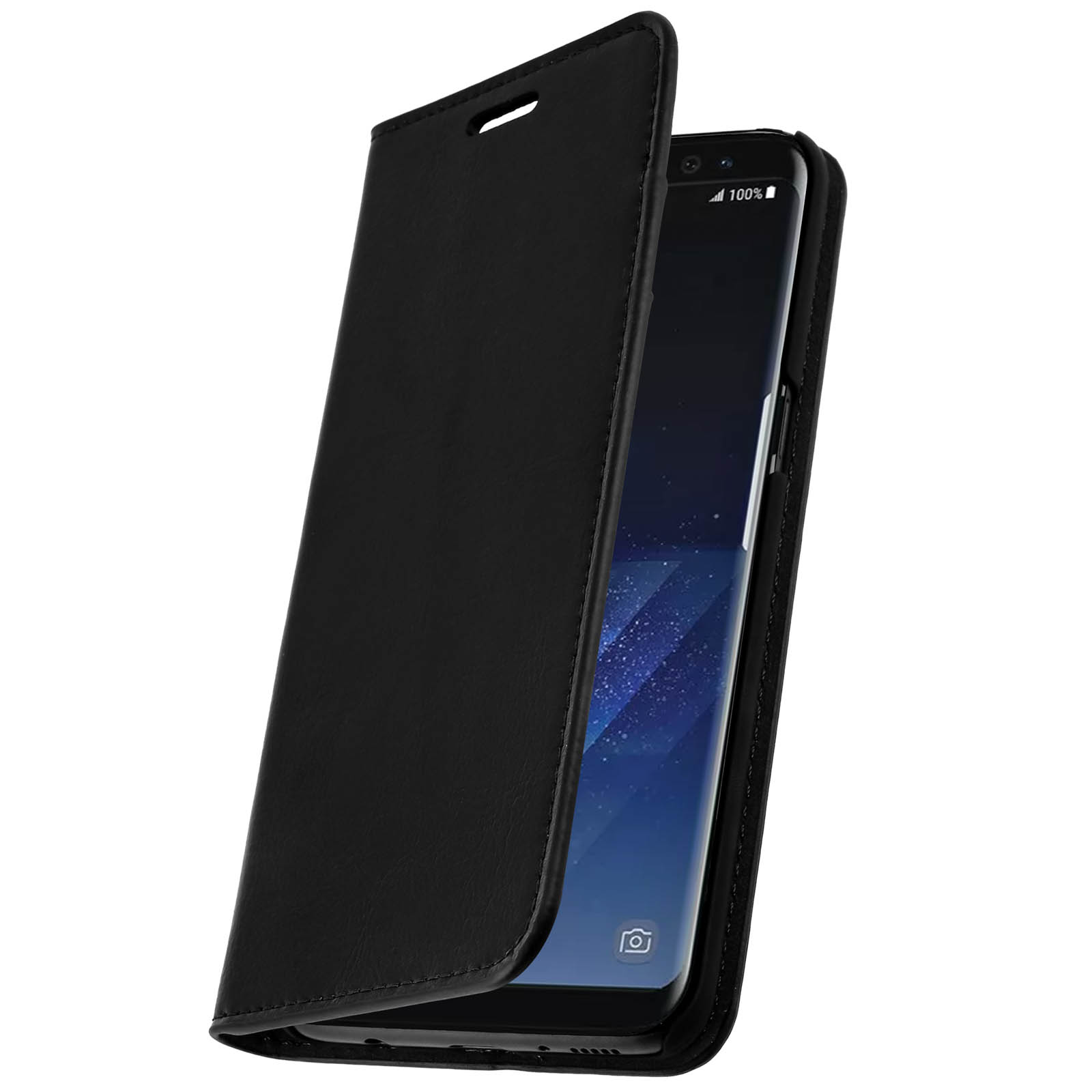 Étui cuir grainé Galaxy S8 Plus - Noir