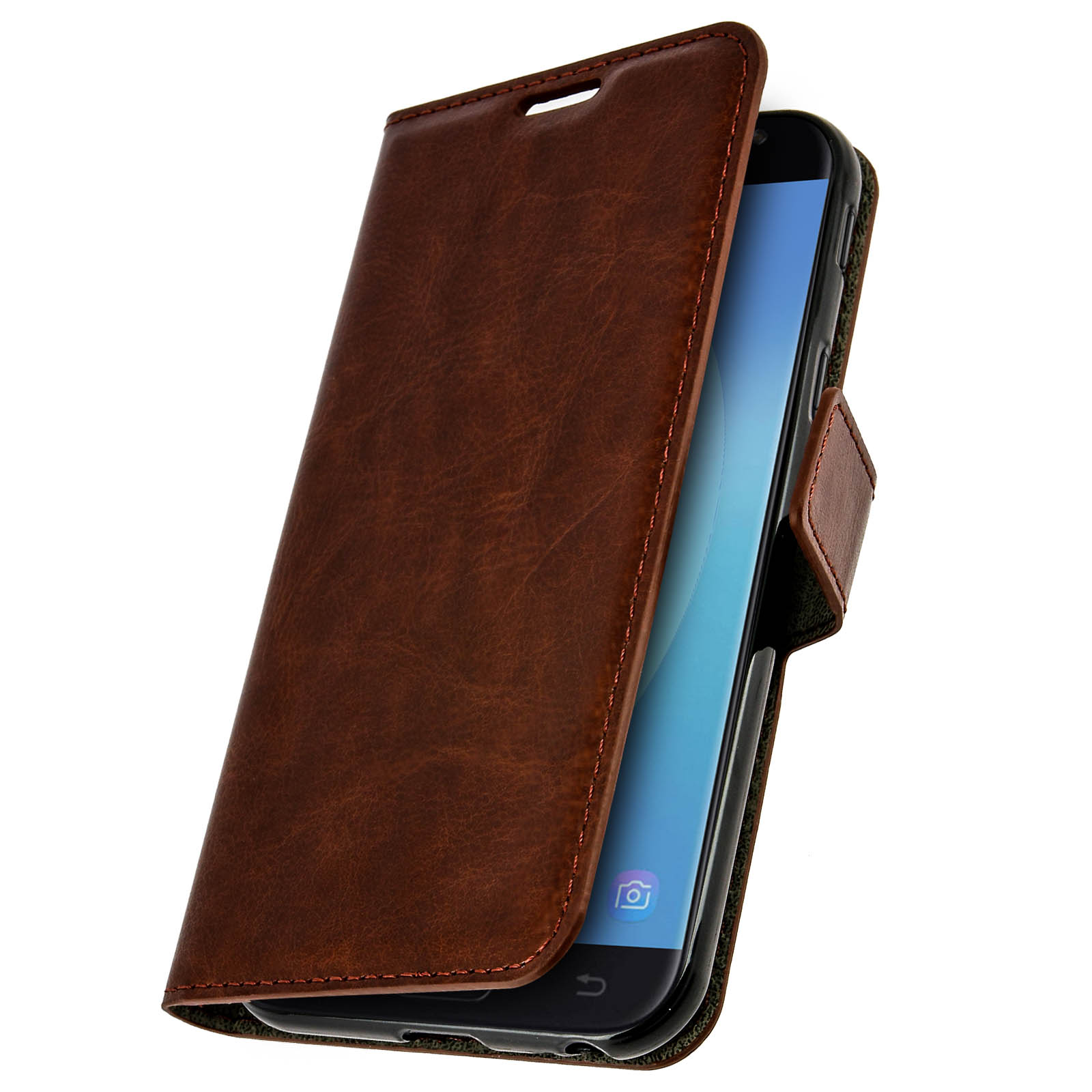 Étui portefeuille Marron Galaxy J3 2017