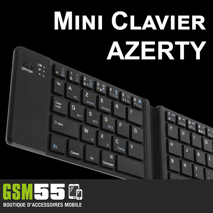Mini Clavier Azerty Bluetooth par GSM55 